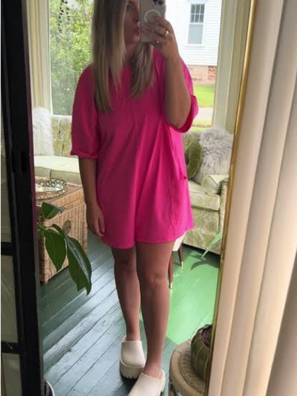 Free People Hot Shot Romper - Neon Pink